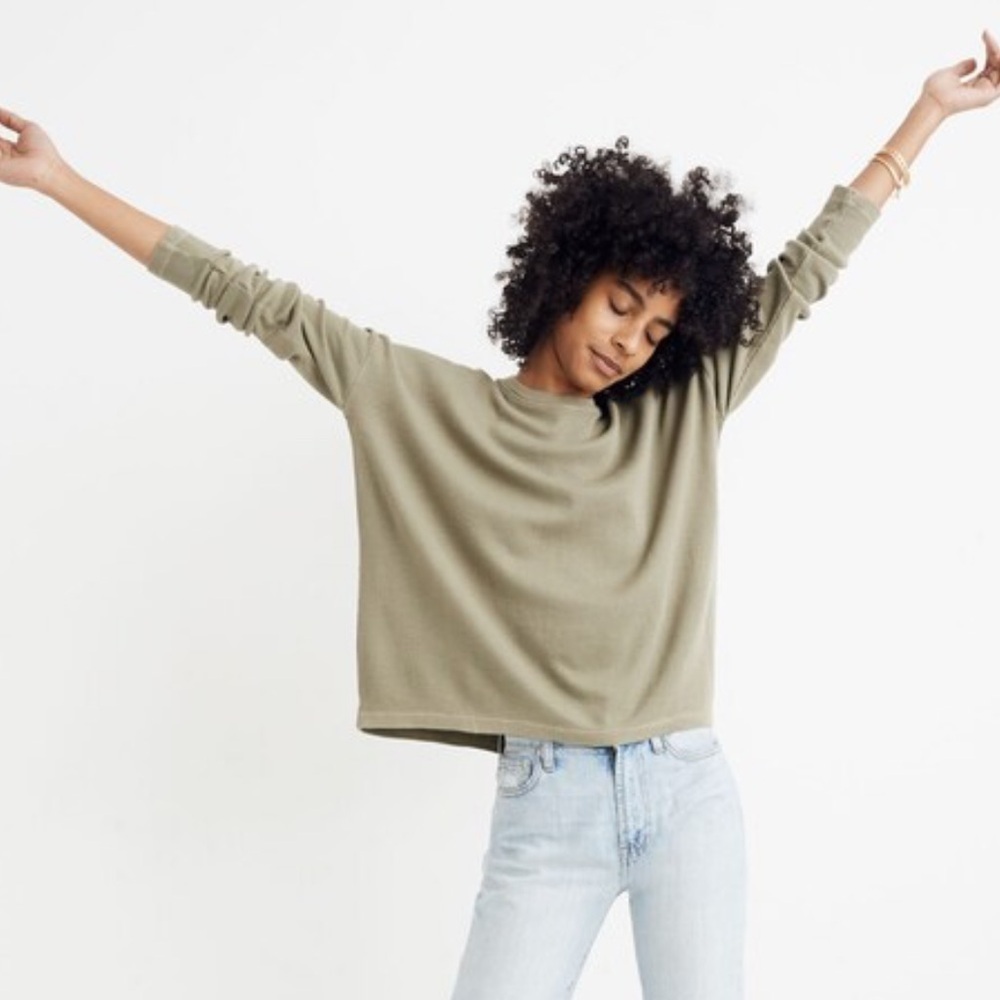 Madewell Thermal Ex-Boyfriend Long-Sleeve Tee 100% Cotton